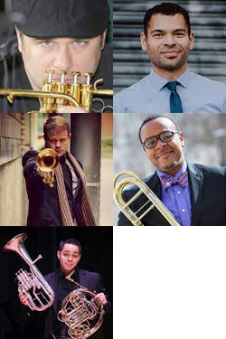All-Star Brass: Kevin Lyons, trumpet; Gabe Colby, trombone; Scott Nadelson, trumpet; Hakeem Bilal, bass trombone; Juan Berrios, horn